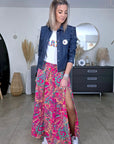 Veste originale en jean bleu brut