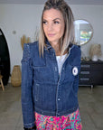 Veste originale en jean bleu brut