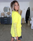 Veste soleil aux manches en dentelle