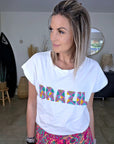T-shirt blanc Brazil