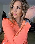 Perfecto orange fluo en suédine - 𝐌𝐚𝐫𝐢𝐧𝐚𝟒𝟒𝐟𝐚𝐦𝐢𝐥𝐲