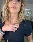 T-shirt noir à maille côtelée - 𝐌𝐚𝐫𝐢𝐧𝐚𝟒𝟒𝐟𝐚𝐦𝐢𝐥𝐲