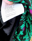 Robe Verte à imprimé noir