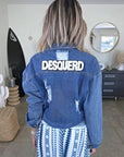 Veste en jean customisée