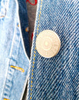 Veste en jean à inscriptions - 𝐌𝐚𝐫𝐢𝐧𝐚𝟒𝟒𝐟𝐚𝐦𝐢𝐥𝐲