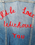 Veste en jean à inscriptions - 𝐌𝐚𝐫𝐢𝐧𝐚𝟒𝟒𝐟𝐚𝐦𝐢𝐥𝐲