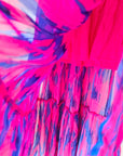 Jupe longue rose fuchsia et bleu roi