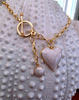 Collier breloque cœur en acier inoxydable
