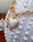 Collier breloque cœur en acier inoxydable
