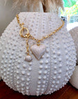 Collier breloque cœur en acier inoxydable