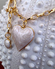 Collier breloque cœur en acier inoxydable