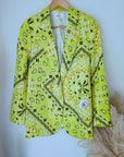 Veste vert jaune à imprimé bandana