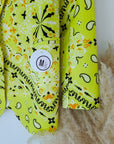 Veste vert jaune à imprimé bandana