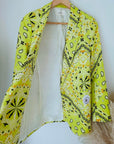 Veste vert jaune à imprimé bandana