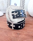 Ceinture noire ร clous en strass rock - ๐๐๐ซ๐ข๐ง๐๐๐๐๐๐ฆ๐ข๐ฅ๐ฒ