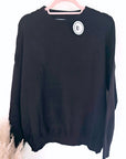 Pull noir à inscriptions au dos - 𝐌𝐚𝐫𝐢𝐧𝐚𝟒𝟒𝐟𝐚𝐦𝐢𝐥𝐲