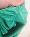Débardeur vert en lycra à maille côtelée