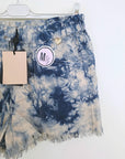 Short tie and dye bleu