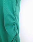 Débardeur vert en lycra à maille côtelée
