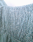 Robe longue vert d'eau à imprimé