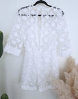 Combi-short en plumetis blanc