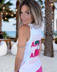 Ensemble débardeur + Jupe short rose fuchsia