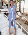 Robe marinière en maille