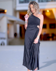 Robe asymétrique black