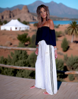 Pantalon blanc jambes larges