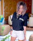 T-shirt noir Mama grr