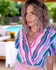 Blouse arlequin