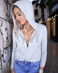 Cardigan gris "love"