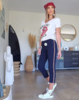 Pantalon à bandes