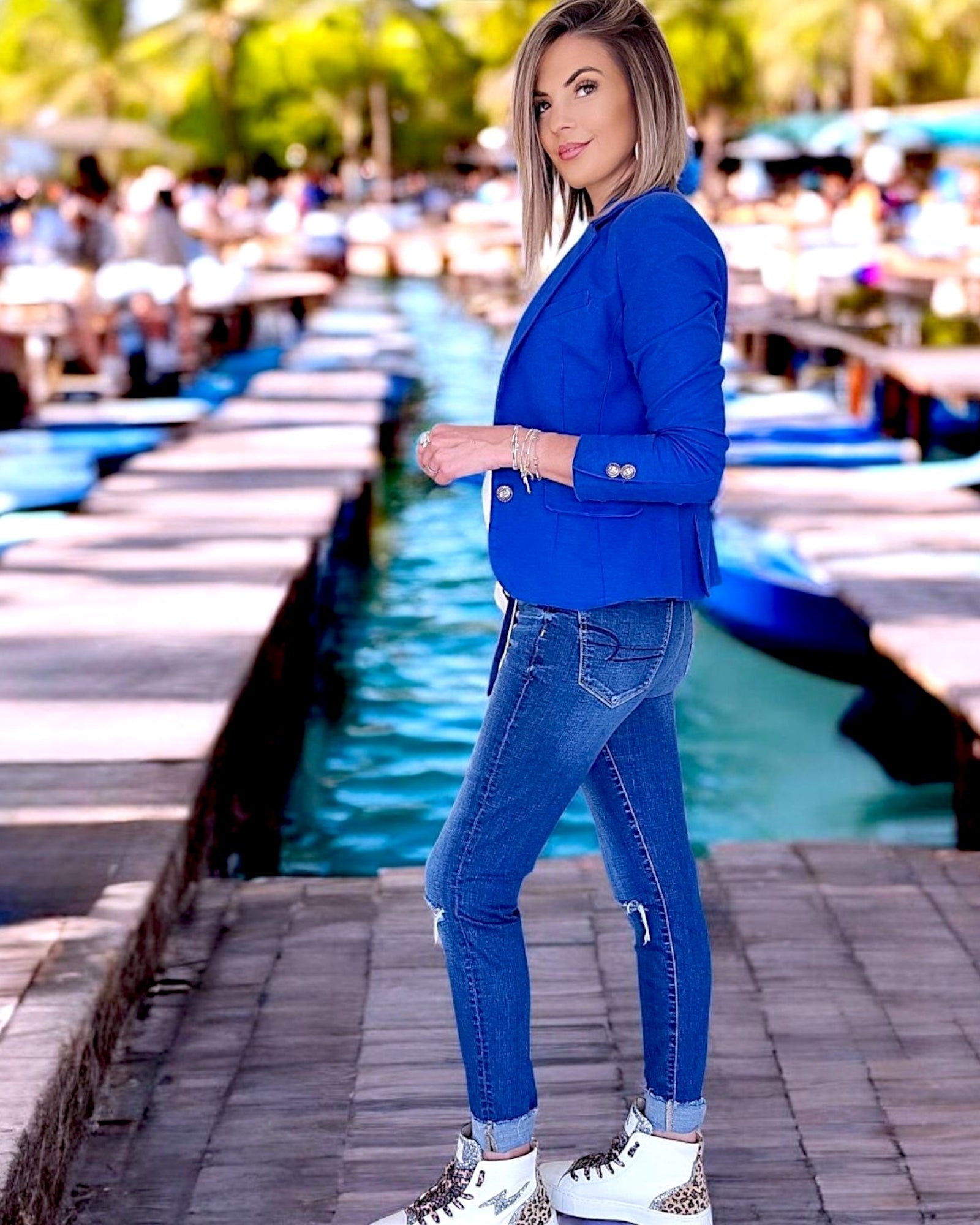 Veste bleu roi