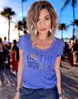 Tee-shirt fin bleu