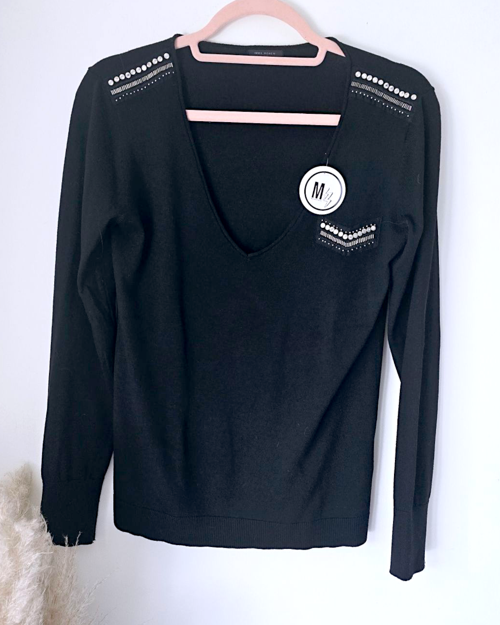 Pull black militaire