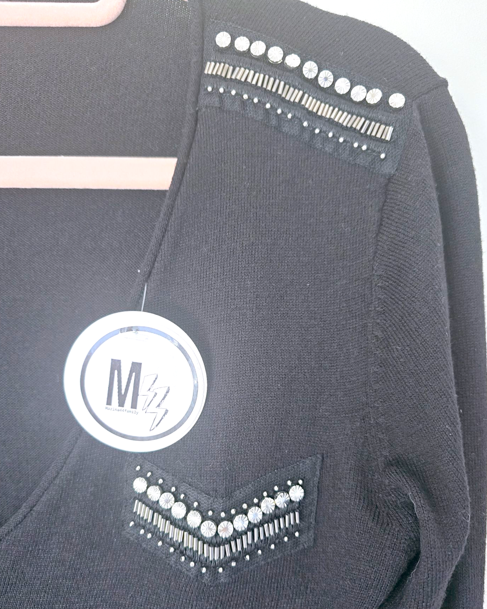 Pull black militaire
