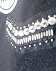 Pull black militaire