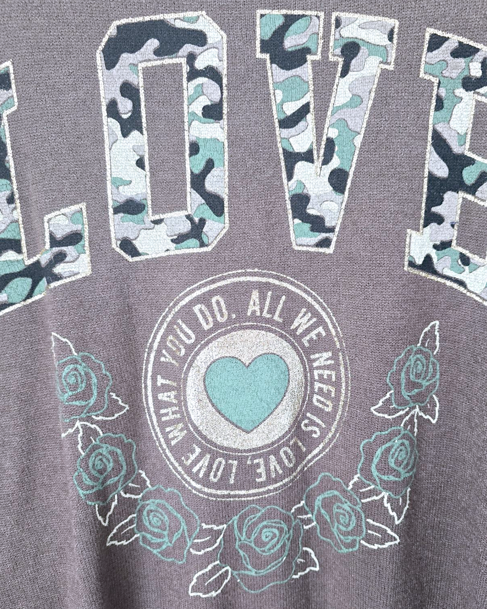 Cardigan love militaire