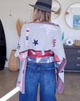 Cardigan + écharpe tags