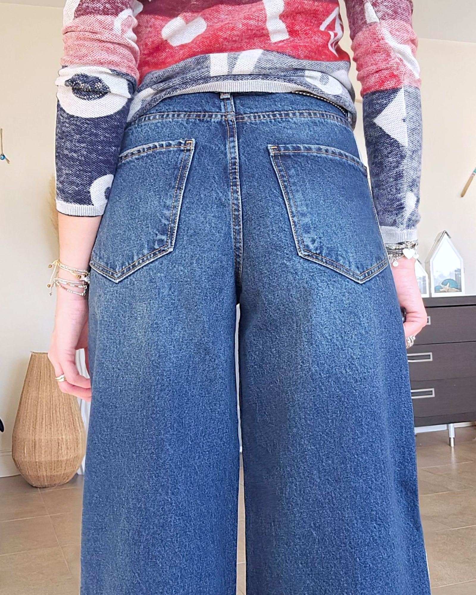 🔥Jean large à bandes