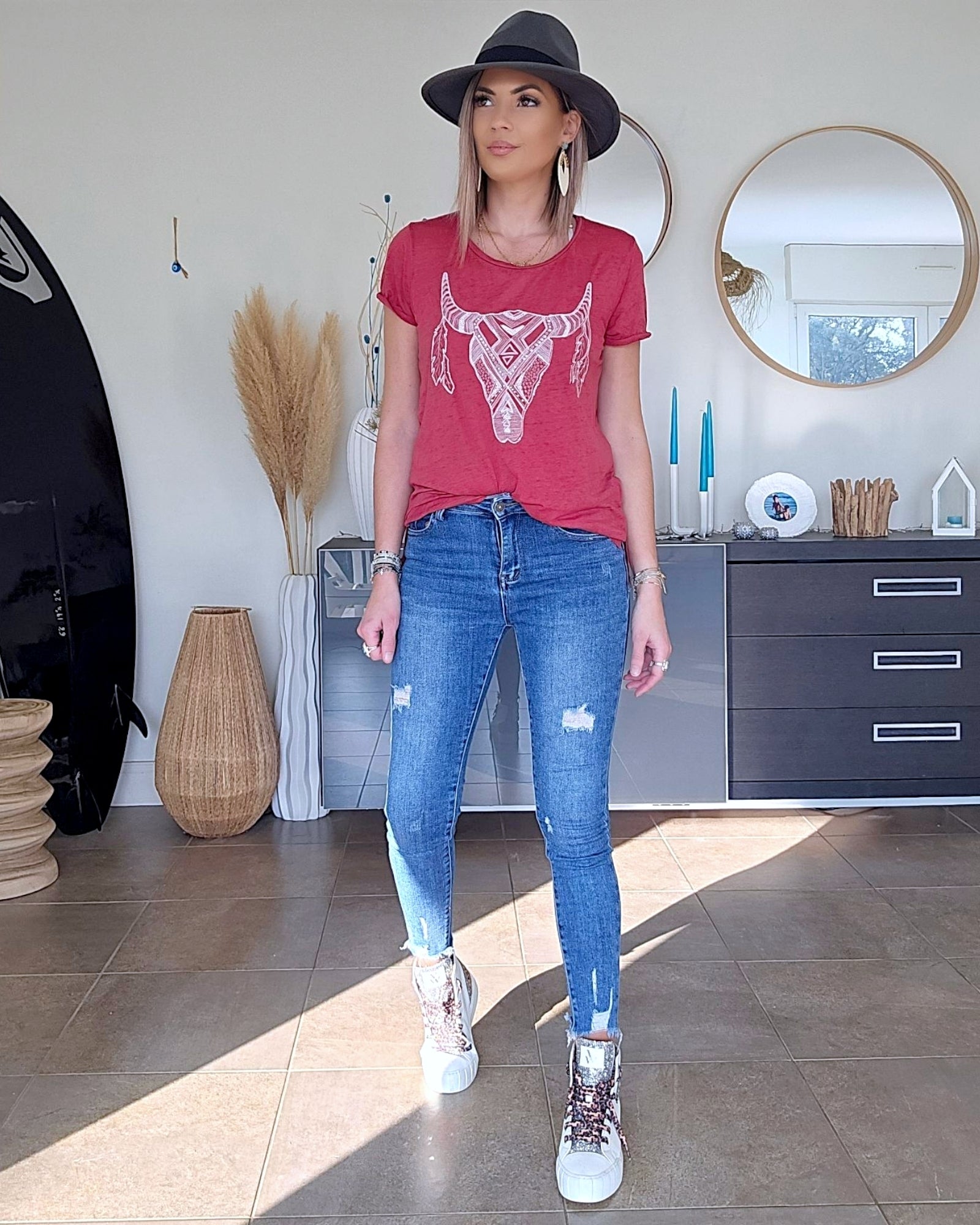 Tee-shirt buffle à strass