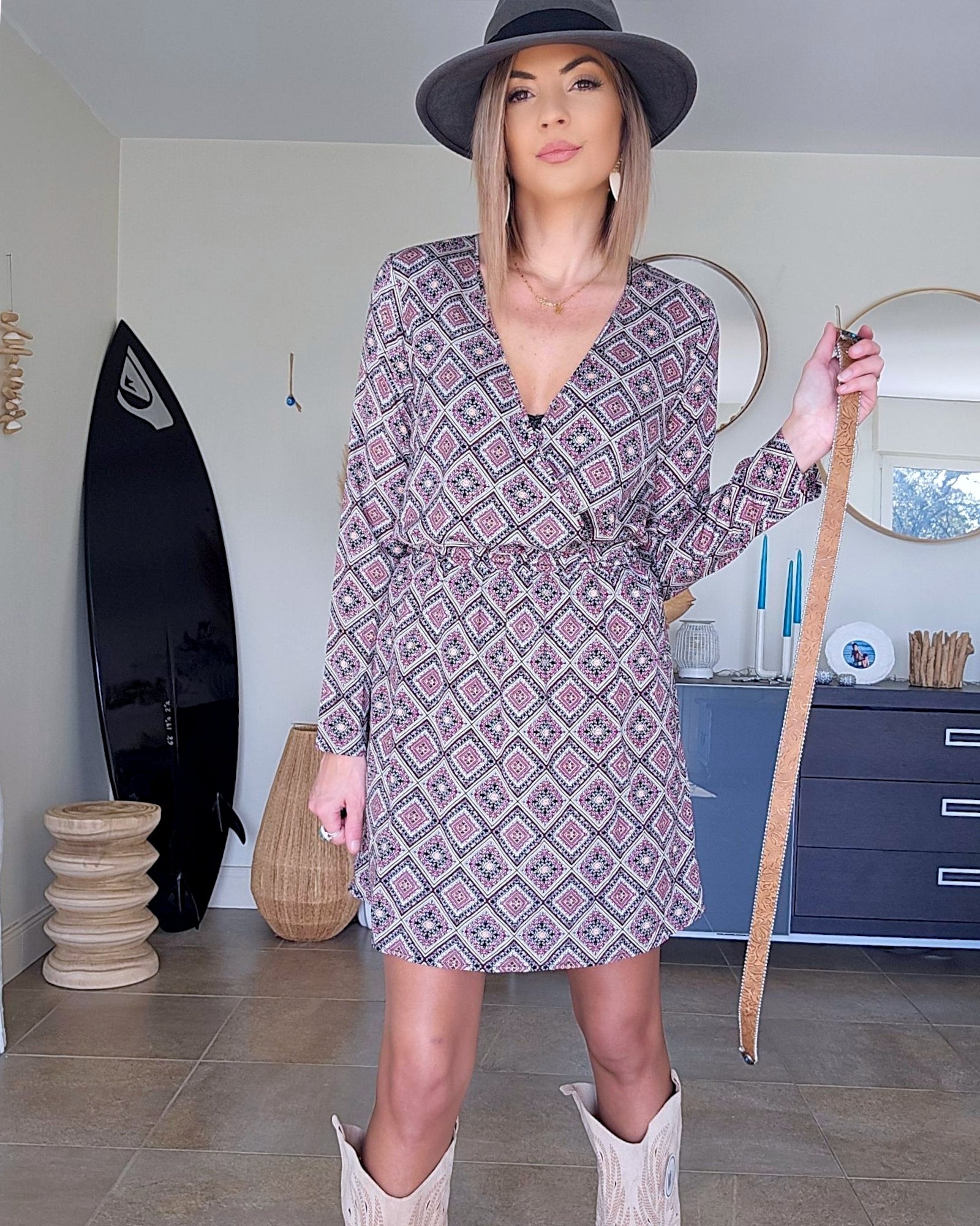 Robe encolure en V