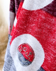 Cardigan + écharpe tags
