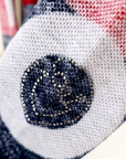 Cardigan + écharpe tags