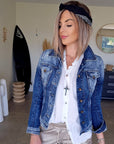 Veste delavé en denim
