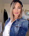 Veste delavé en denim