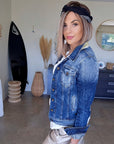 Veste delavé en denim