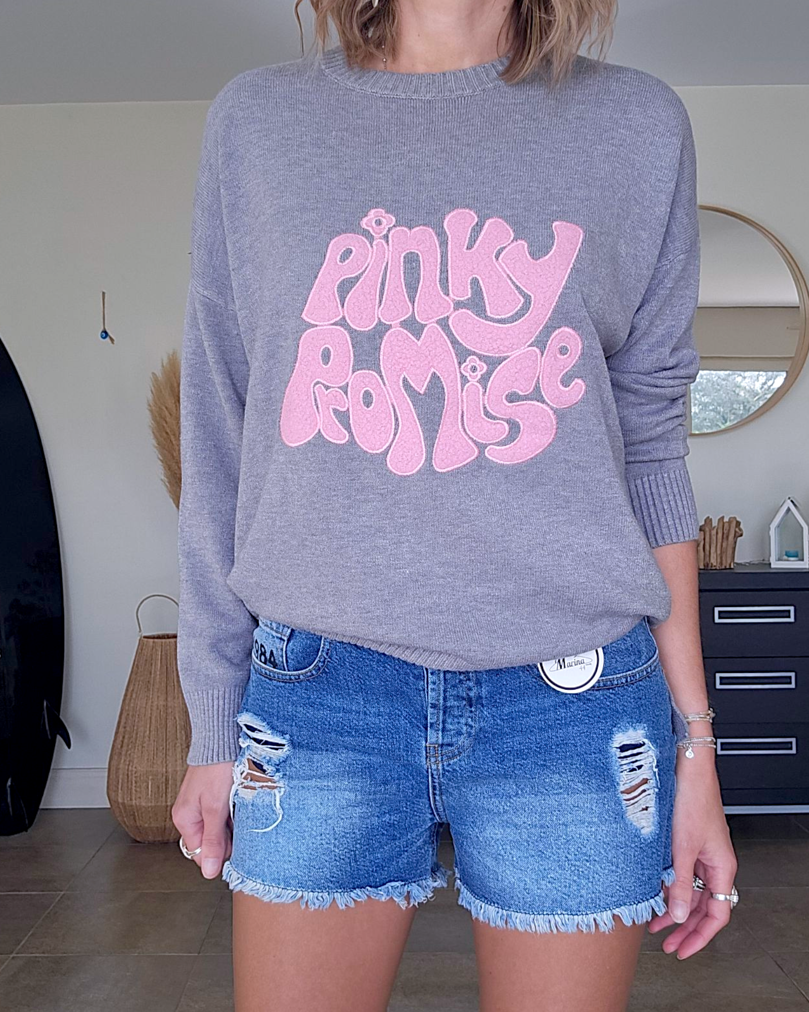 Short en denim bleu