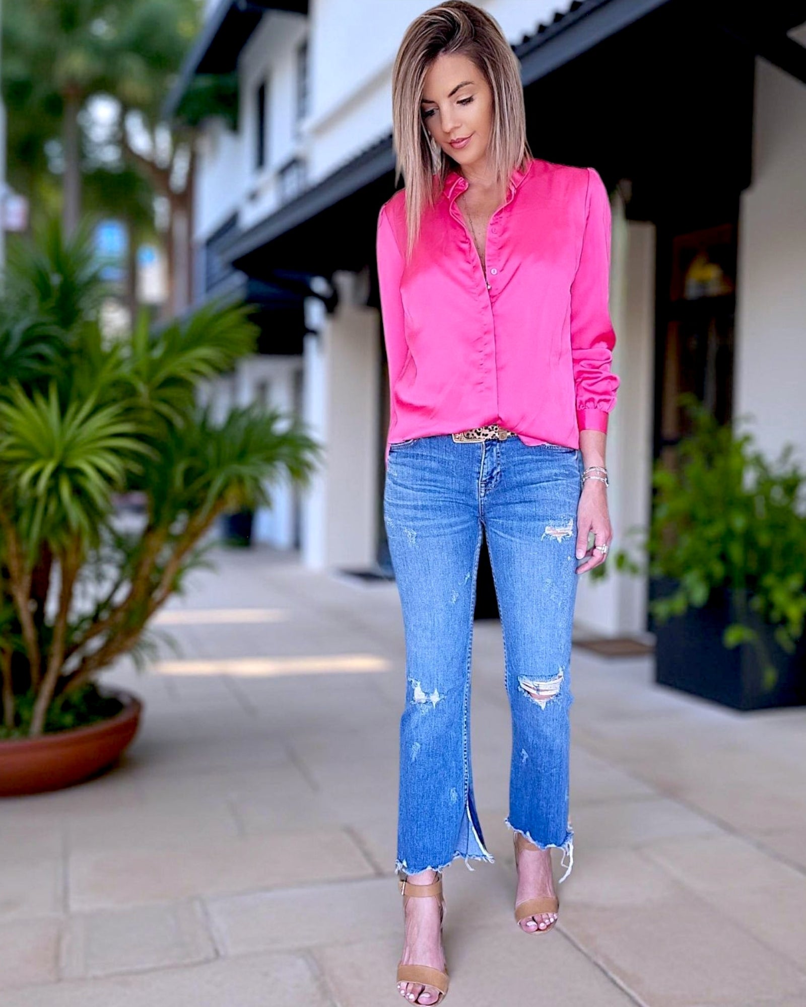Chemise fuchsia